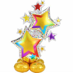 Pallone Foil Gigante Airloonz Stelle Multicolor Anagram , 59"-Cm 149 Pz1 a Cf